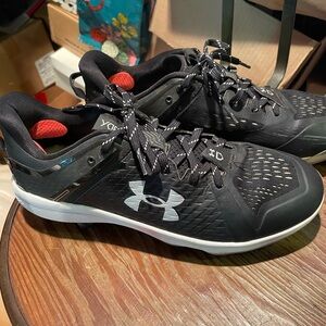 Under Armour Black and White Baseball Cleats